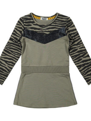 Jurk DJ Dutchjeans Army green LAATSTE STUK maat 98