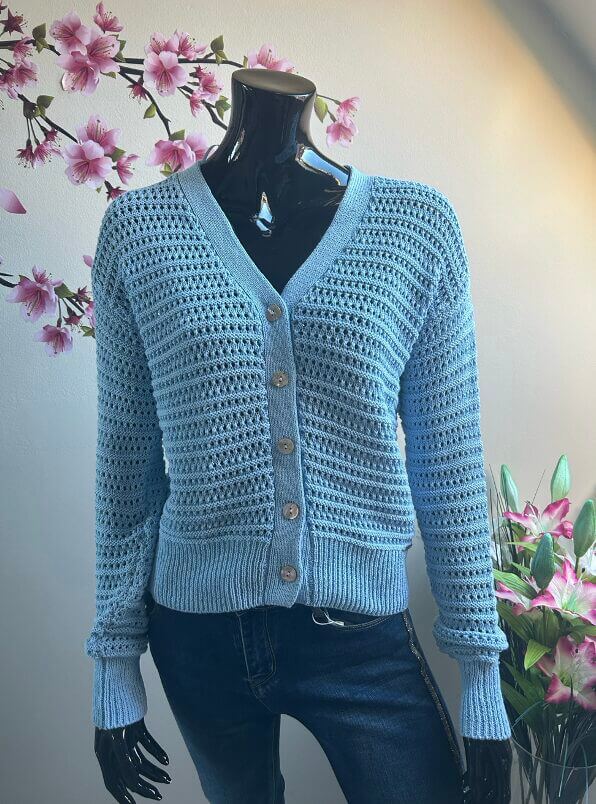 Vila Joy Gilet Dascha Light Blue - Afbeelding 4