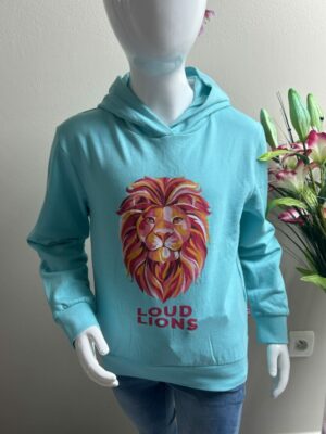 Loud Lions Sweater met leeuw blauw
