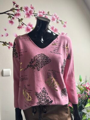 Trui goud/roze