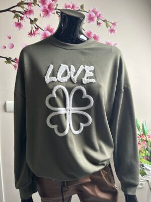 Sweater LOVE groen