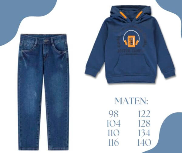 Lemon Beret hoodie met kap en zakken muziek - Afbeelding 2