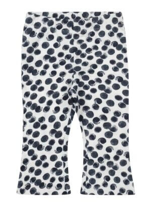 Dirkje meisjes flared legging wit donkerblauwe stippen REEDS LAATSTE STUK 104