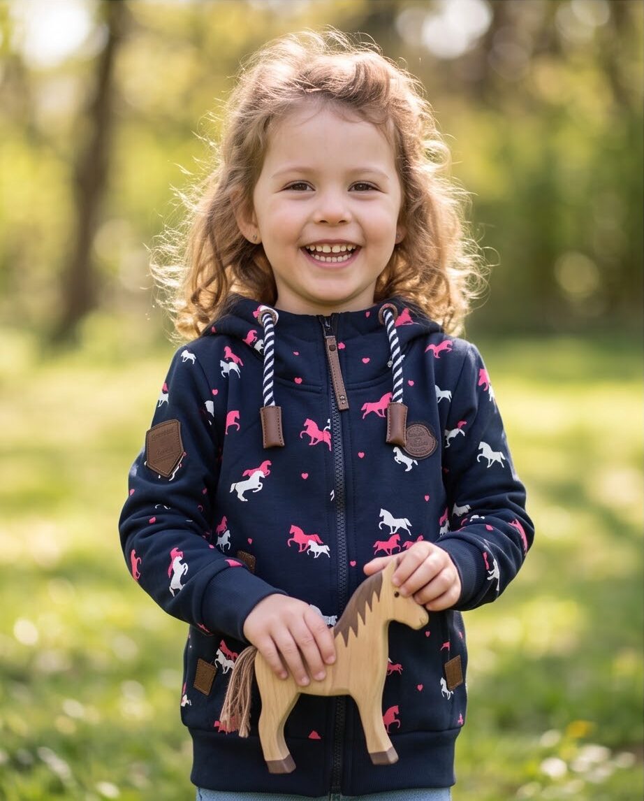 Squared & Cubed Sweater met rits met paardjes LAATSTE MAAT 164