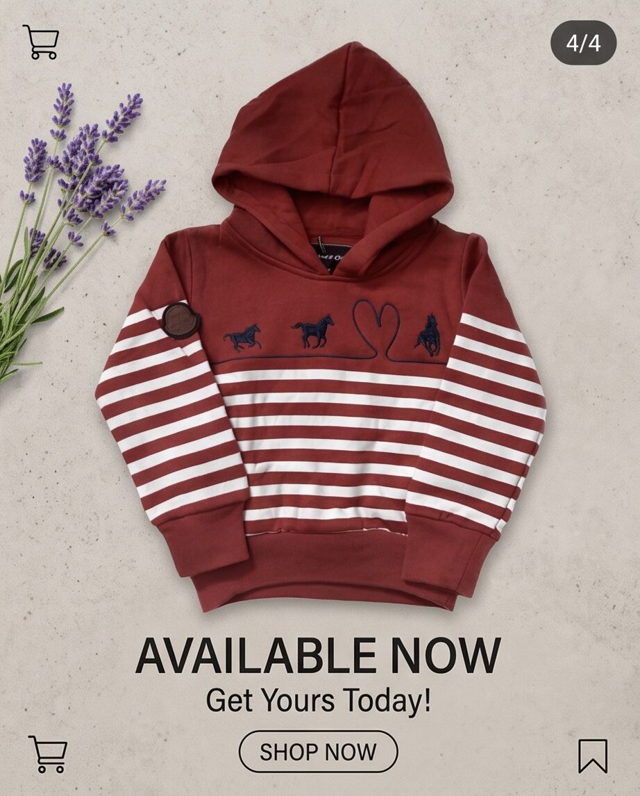 Squared & Cubed Hoodie Met stripes en paardjes - Afbeelding 3