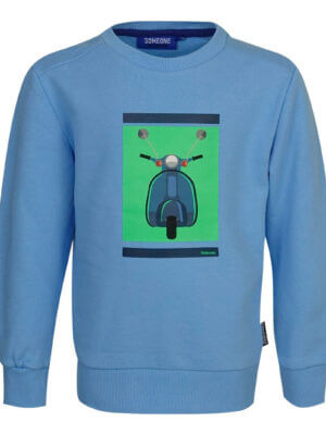 Someone sweater wheels blue