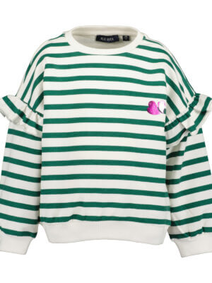 Blue Seven sweater groen gestreept