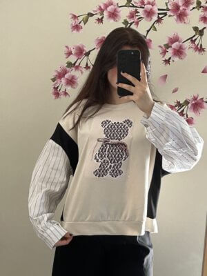 Sweater beer beige/zwart