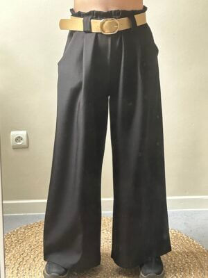 Broek zwart met riem