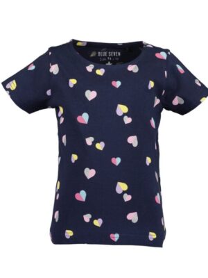 Blue Seven t-shirt hartjes ultramarin
