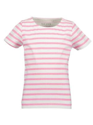 Blue Seven t-shirt met roze strepen