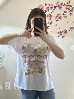 T-shirt lelie bruin