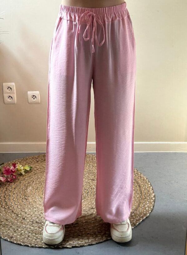 Broek stof roze