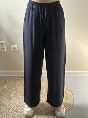 Broek stof donkerblauw