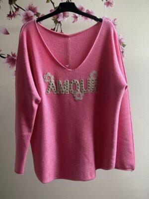 Sweater Amour roze