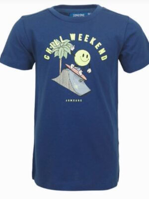 Someone t-shirt Smiley kobalt