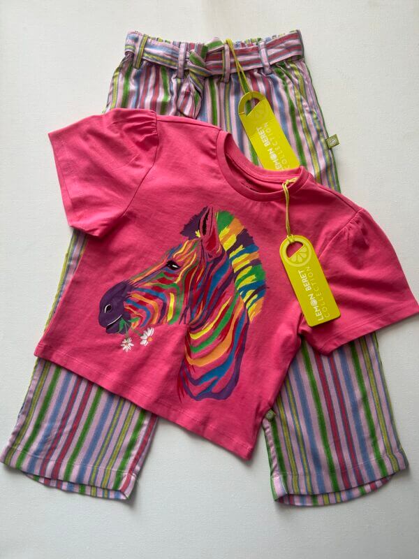 Lemon Beret t-shirt zebra roze - Afbeelding 3