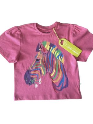 Lemon Beret t-shirt zebra roze