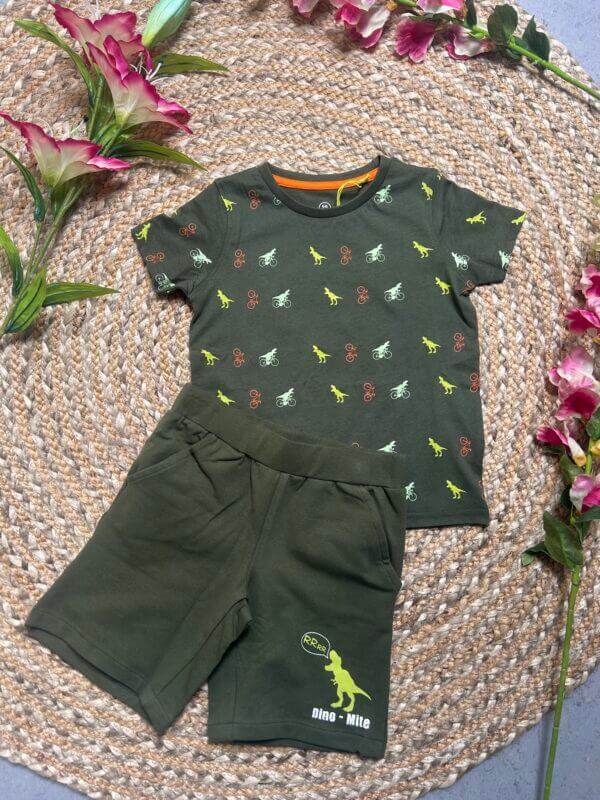 Lemon Beret t-shirt dino's groen - Afbeelding 2