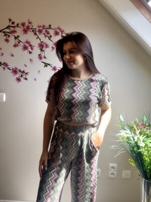Set Glitter Stripes groen