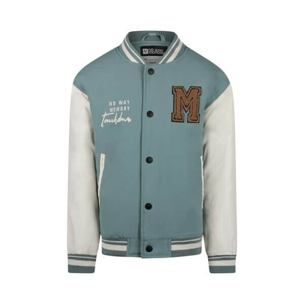 No Way Monday jongens baseball jack blauw waterafstotend LAATSTE STUK 128