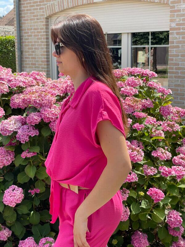 Blouse roze knoopjes - Afbeelding 2
