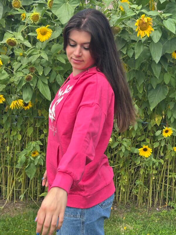Lois Jeans Hoodie KANGURO roze - Afbeelding 3