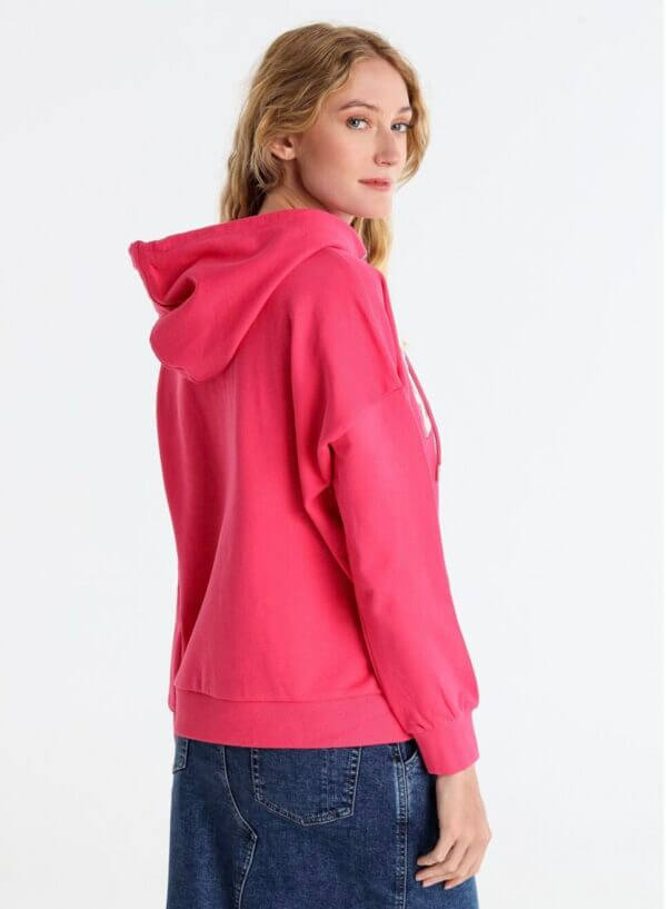 Lois Jeans Hoodie KANGURO roze - Afbeelding 2