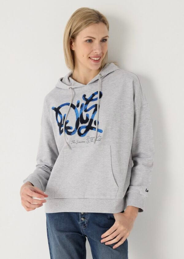 Lois Jeans Hoodie KANGURO grijs