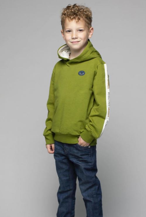 Moodstreet sweater sleeve stripe sweater M308-6389 LAATSTE STUK MAAT 134/140