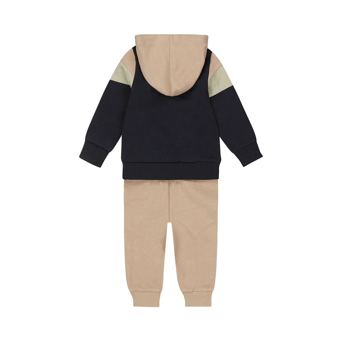 Setje Dirkje hoodie + broek beige/donkerblauw LAATSTE STUK 98 - - Afbeelding 2