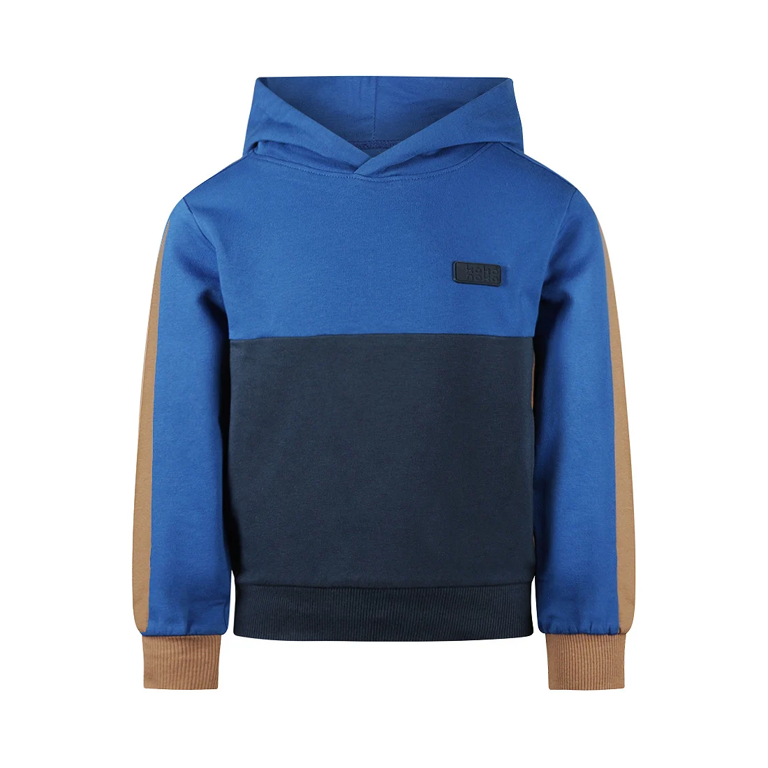 Koko Noko jongens hoodie kobalt blauw camel donkerblauw -