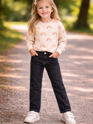 Mini Rebels jeans met verstelbare rek in de taille! Fenje-SG-33-B black