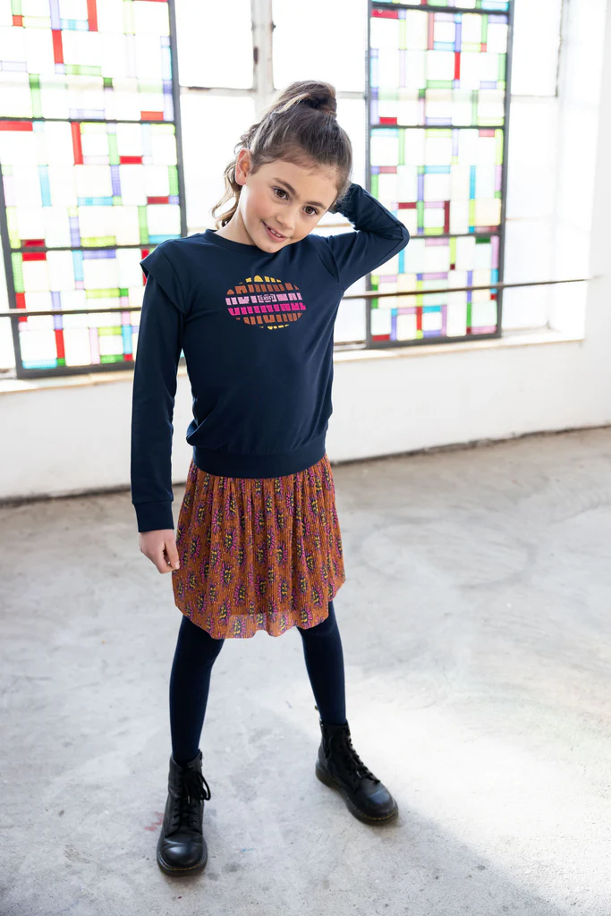 B.Nosy bloemenrokje met tailleband in glitters! Y308-5730 - Afbeelding 2