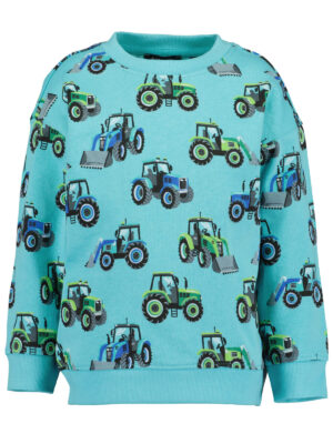 Blue Seven sweater tractor blauw lagune