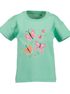 Blue Seven t-shirt groen met vlinderprint!