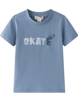 Newness Jongens t-shirt blauwe details voorkant achterkant JBV66281