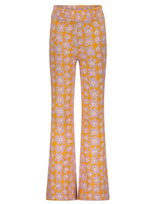 Moodstreet flared broek lavender flared flowers