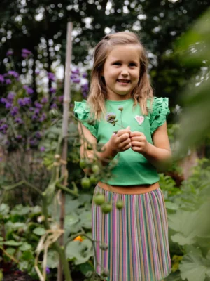 Quapi plissé rok met meerkleurige print LAATSTE STUK MAAT 122/128