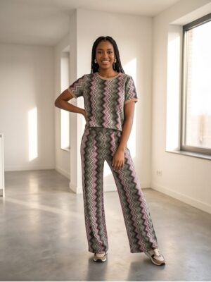 Set Glitter Stripes groen