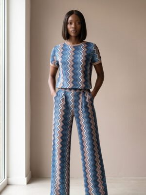 Set glitter stripes blauw