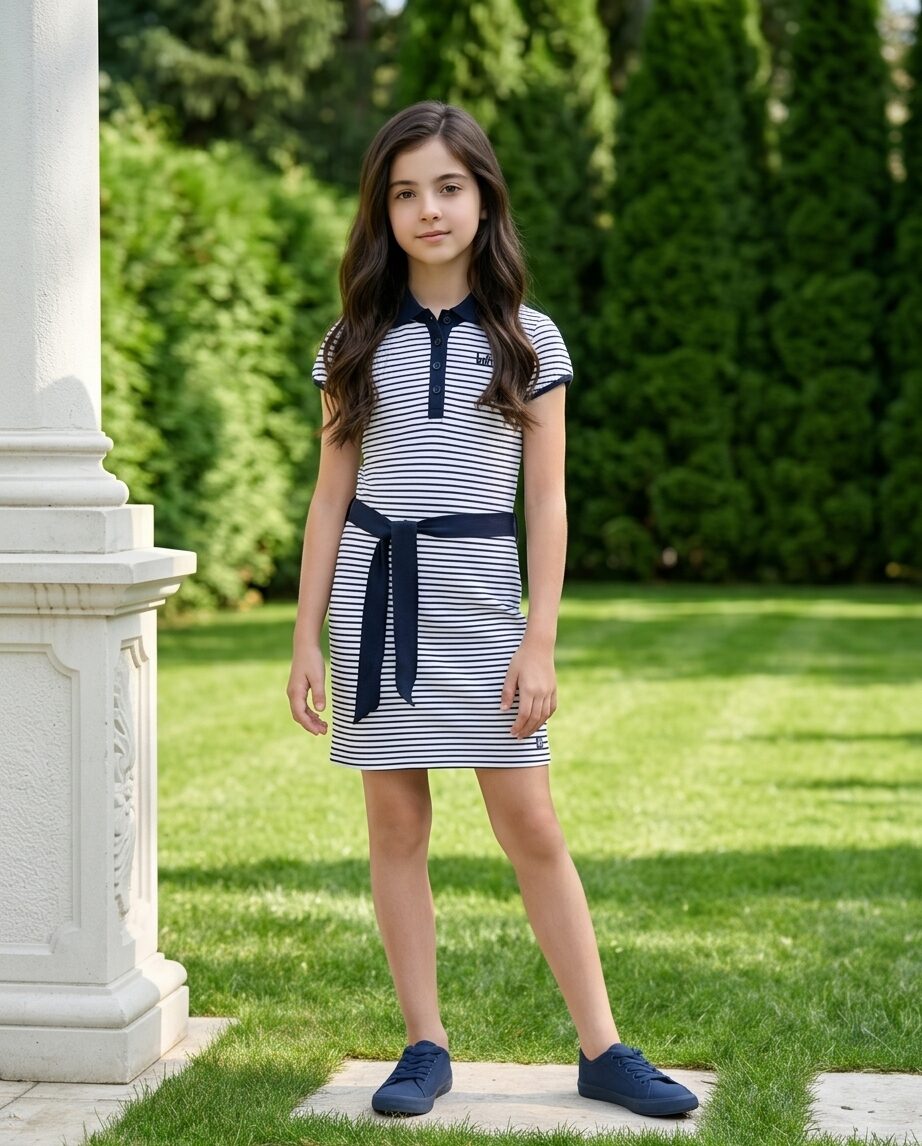 LoFff jurk Kirsten navy stripe