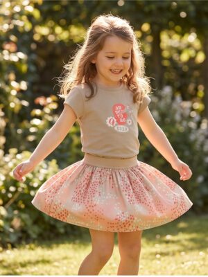 Quapi rok beige met stippen | AOP Multi-dot