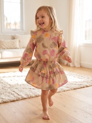 Levv shirt Beige met bloemen | AOP Sand Flower Serena