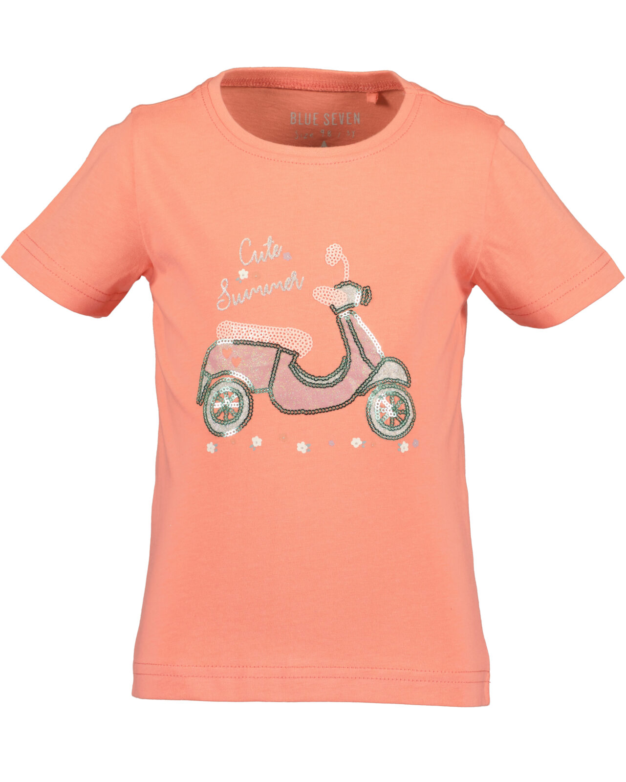 Blue Seven t-shirt in Zalm Roze met scooter - Afbeelding 2