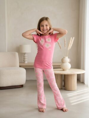 LoFff flared broek met bloemenprint