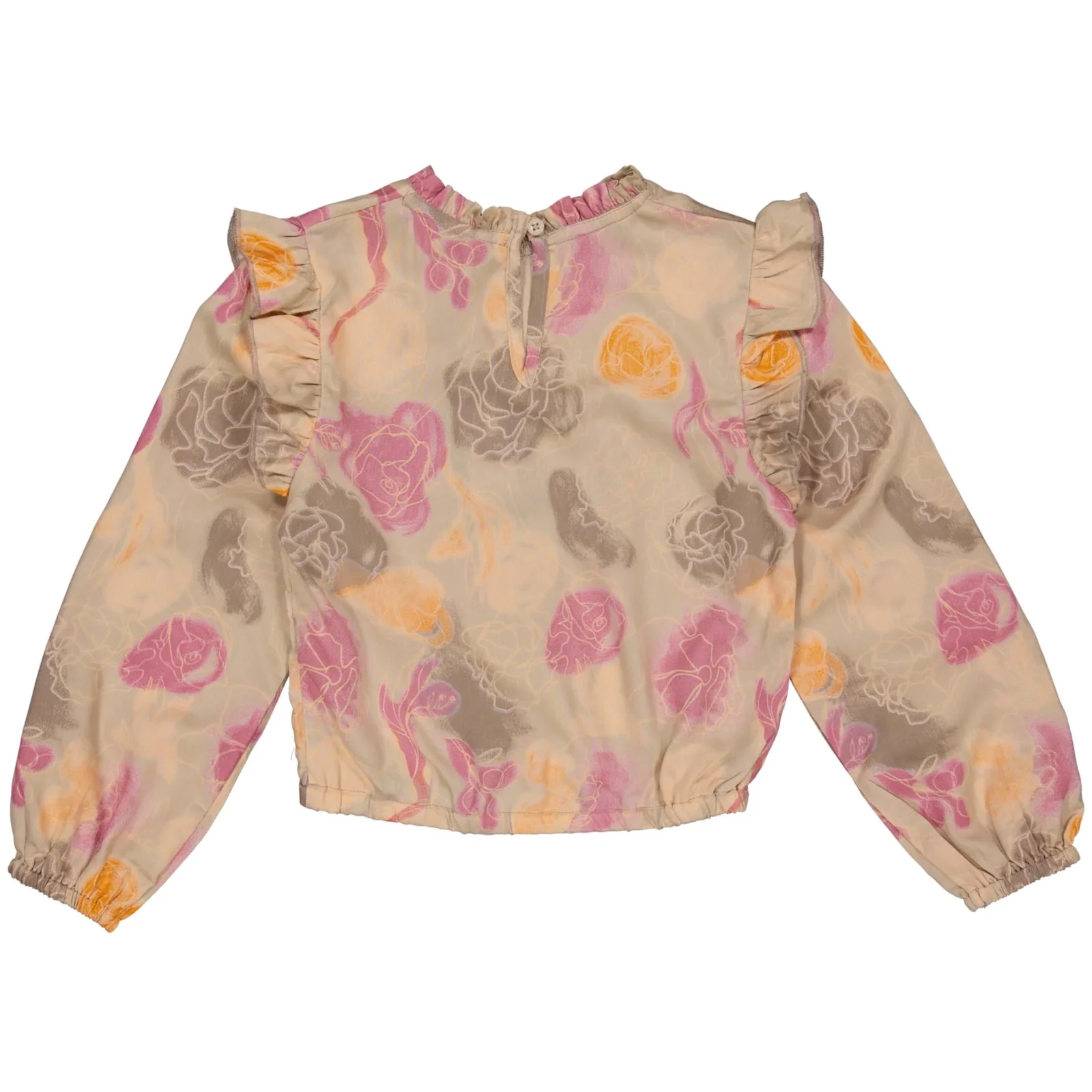 Levv shirt Beige met bloemen | AOP Sand Flower Serena - Afbeelding 3
