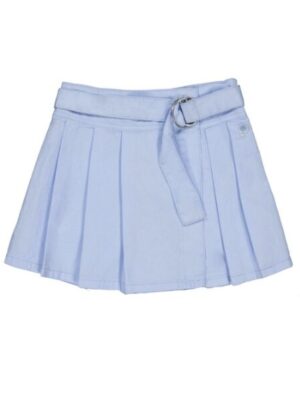 Quapi broekrok blauw met riem en plooien