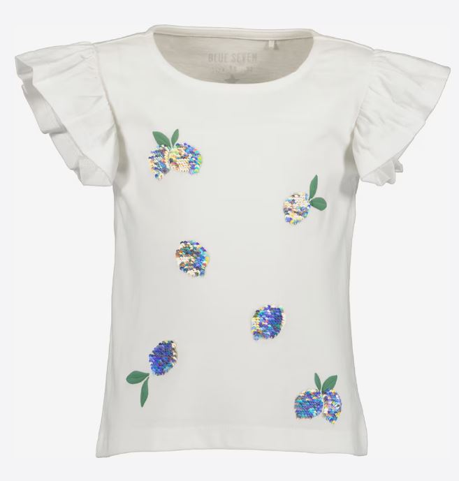 Blue Seven t-shirt citroenen twee kleuren wit - Afbeelding 2
