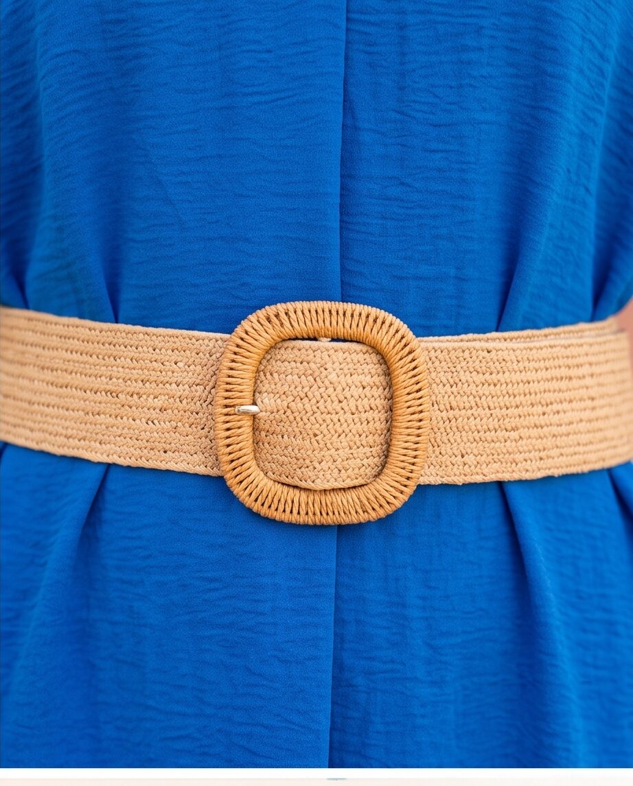 Jurk Molly blauw met riem - Afbeelding 4